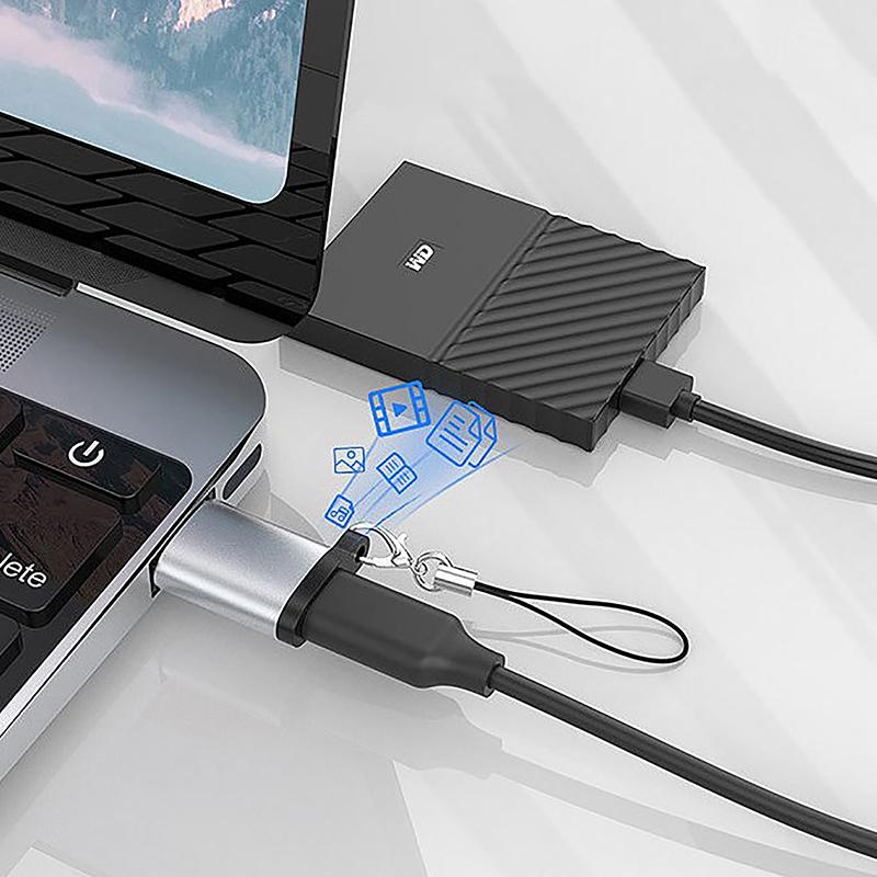 Adapter USB 3.0 na USB-C, Złącze USB męskie na USB-C żeńskie, Prędkość transferu 5 Gbps do przesyłania danych i ładowania
