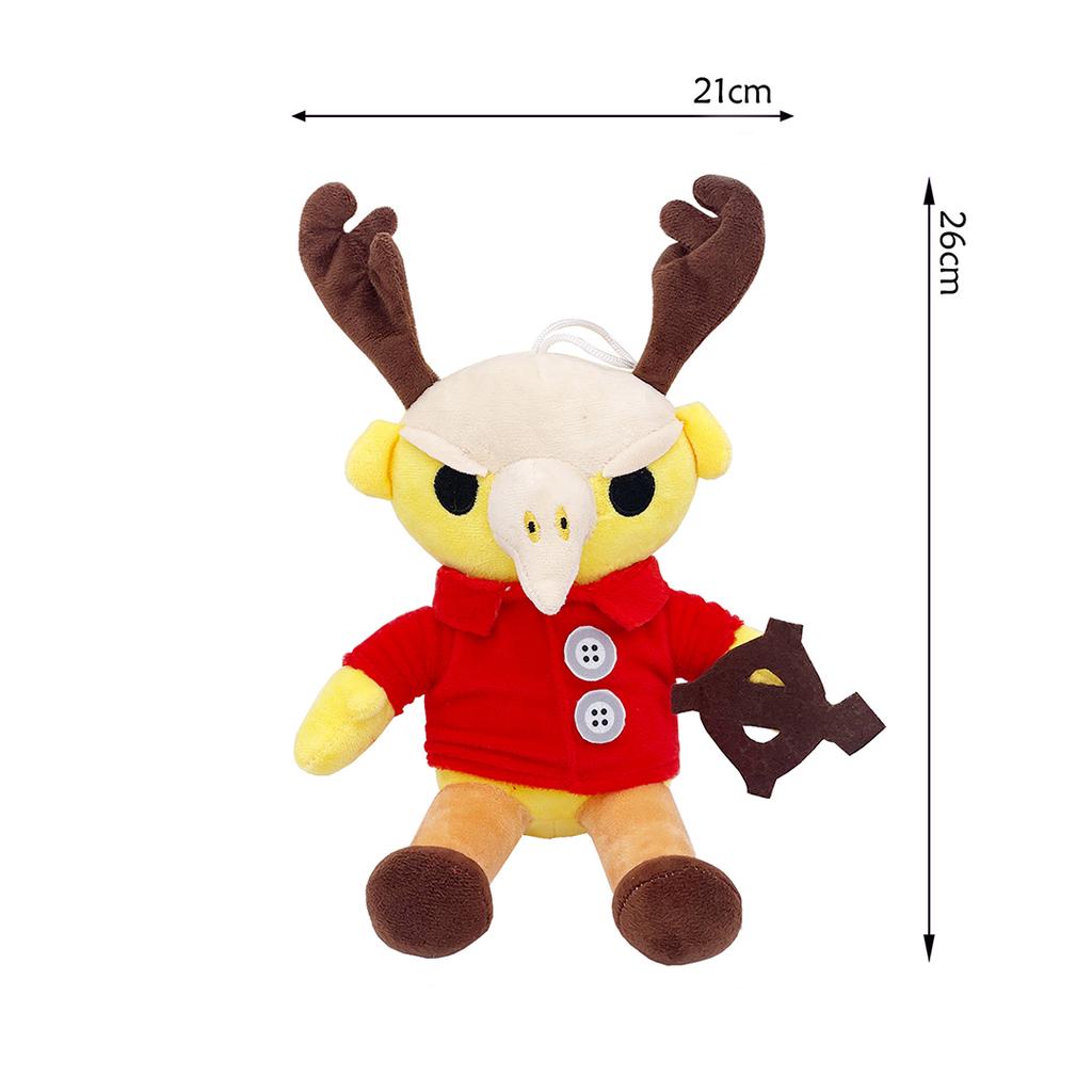 TreasuringU  New 99 Night In Forest Plush Game Brown Stand Sit Elk Deer White Owl Stuffed Doll Kid Christmas Gifts