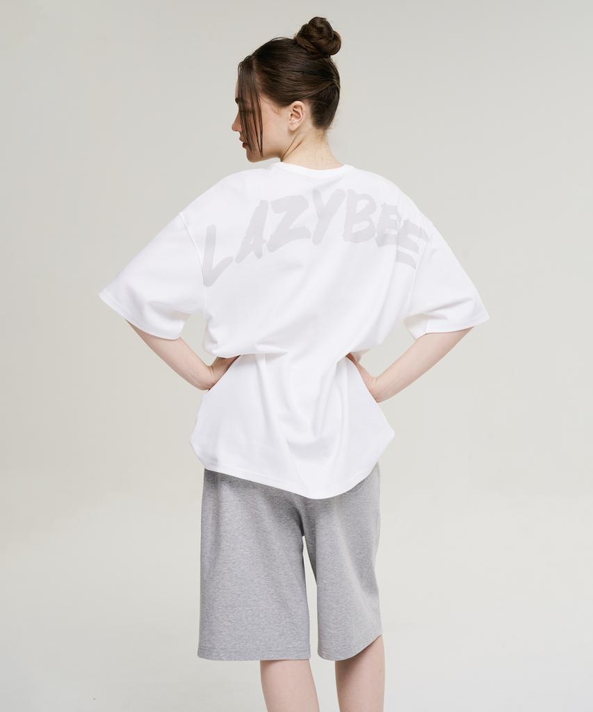 Leijibi One-Pleat Giant Fit Fresh Bermuda Pants W Melange Grey
