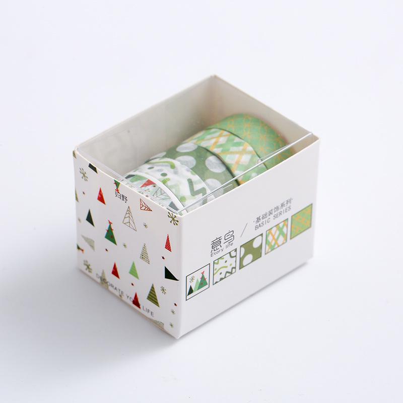Yi Niao 5-Roll Decorative Washi Tape Set for Planner, Album, DIY Journal, and Children's Stickers