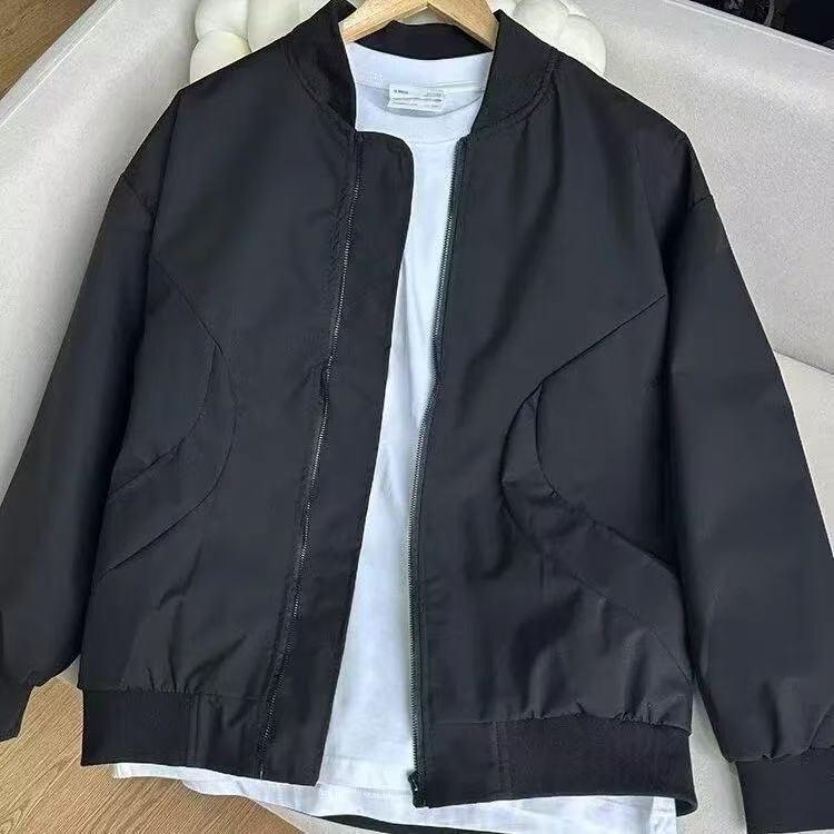 Men s Autumn American Flight Jacket - Versatile Trendy Baseball Outerwear XL