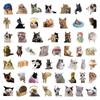 53 Sheets of Cute Cartoon Kitten Expression Stickers for Phone Cases, Planners, and Notebooks