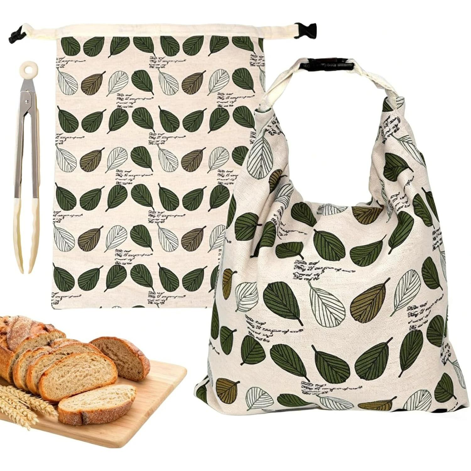 100% Beeswax Bread Bags, Reusable Beeswax Bread Bags for Freezer & Refrigerator,43cm×33cm Natural Storage Bags for Sourdough & Artisan Loaves P1