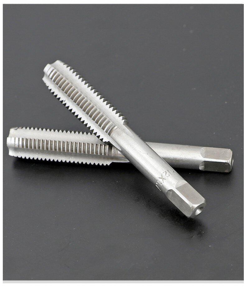 High-Speed Steel Taps & Dies Set: 5, 6, 7, 9-Piece with Tap Wrench and Threading Drill Bits.