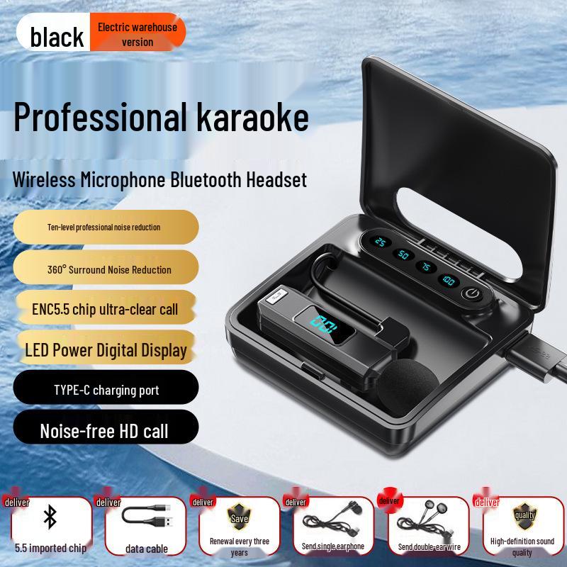 

Беспроводная Bluetooth-гарнитура M1 с клипсой, спортивная, с шумоподавлением и караоке-ушным монитором