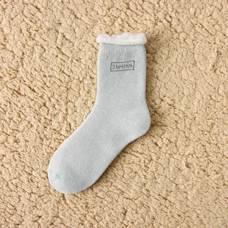 

Winter Warm Wool Sock for Women Solid Color Thicker Cashmere Socks Merino Socks Against Cold Snow Russia Male Womens Socks EUR 34-39