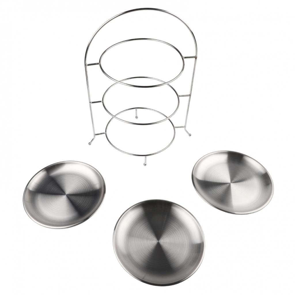 Vícepatrový servírovací stojan Nerezový tác Snadno čistitelný