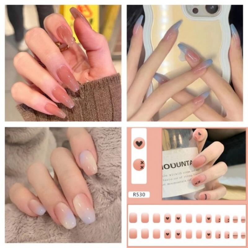 Translucent self-nail care adhesive gel nail stickers R 613