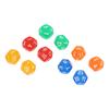 40Pcs 12 Sided Transparent Dice Waterproof 5 Colors Translucent Dice for Board Games and Teaching Math
