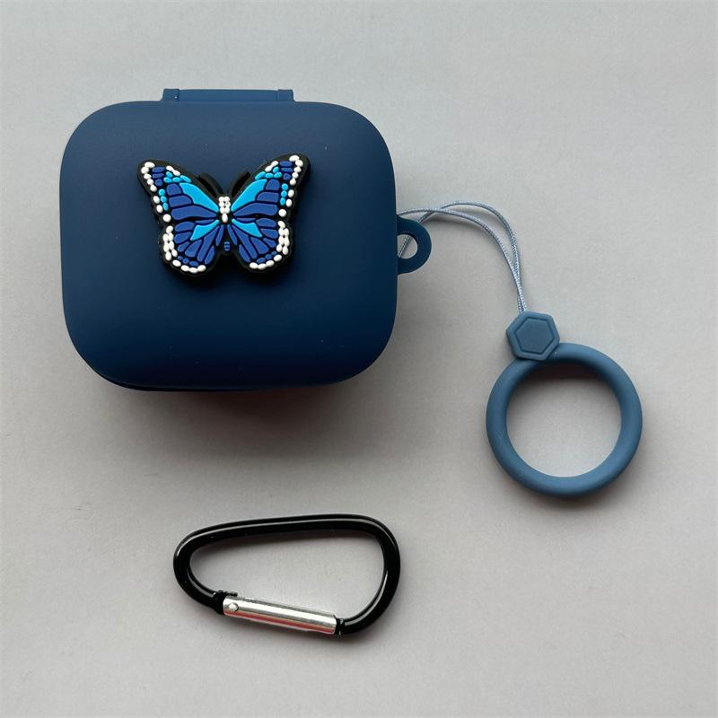 For Soundcore C10i Wireless Bluetooth Headset Case Butterfly Silicone Fashion Soft Case