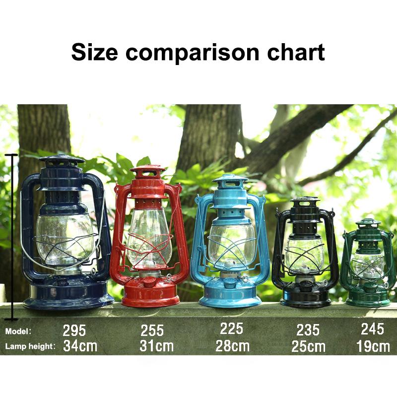 1Pc 25Cm Bronze Kerosene Lamp Retro Horse Lamp Camping Lamp Outdoor Tent Lamp Emergency Camping Portable Hanging Lamp