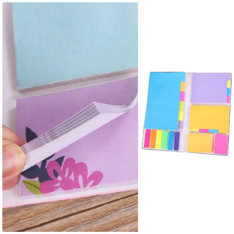 Leather Planner Multicolor Adhesive Note Set Color Coded Adhesive Label and Note Book Set Dotted Lined & Blank Pages