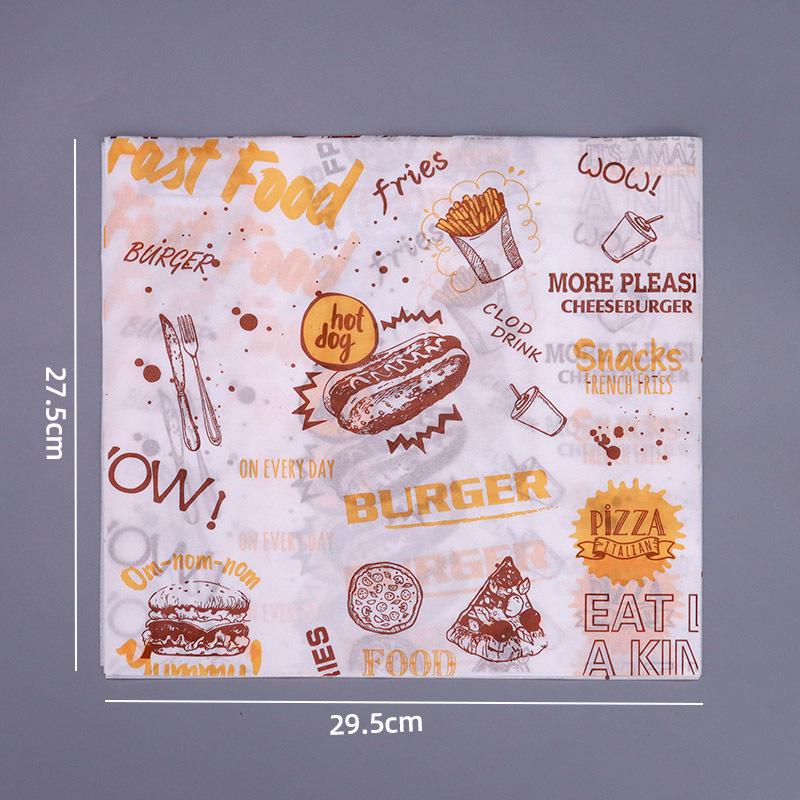 Oil-Proof Hamburger & Baking Wrapping Paper - 900 Disposable Sheets, Free Shipping