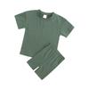 Kid Patriotic Outfit - Short Sleeve & Shorts 2-Piece Set For Girl