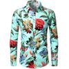 Stylish long-sleeve men's shirt with lion king print.