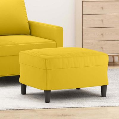 Vidaxl Footstool, Yellow, 60X50X41 Cm, Velvet