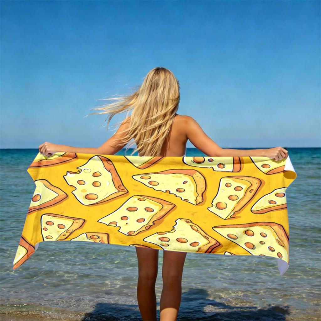 Extra Large Lightweight Plush Absorbent Luxury Oversized Beach Towel | Microfiber Polyester, Pattern, Fabric, Machine Washable |