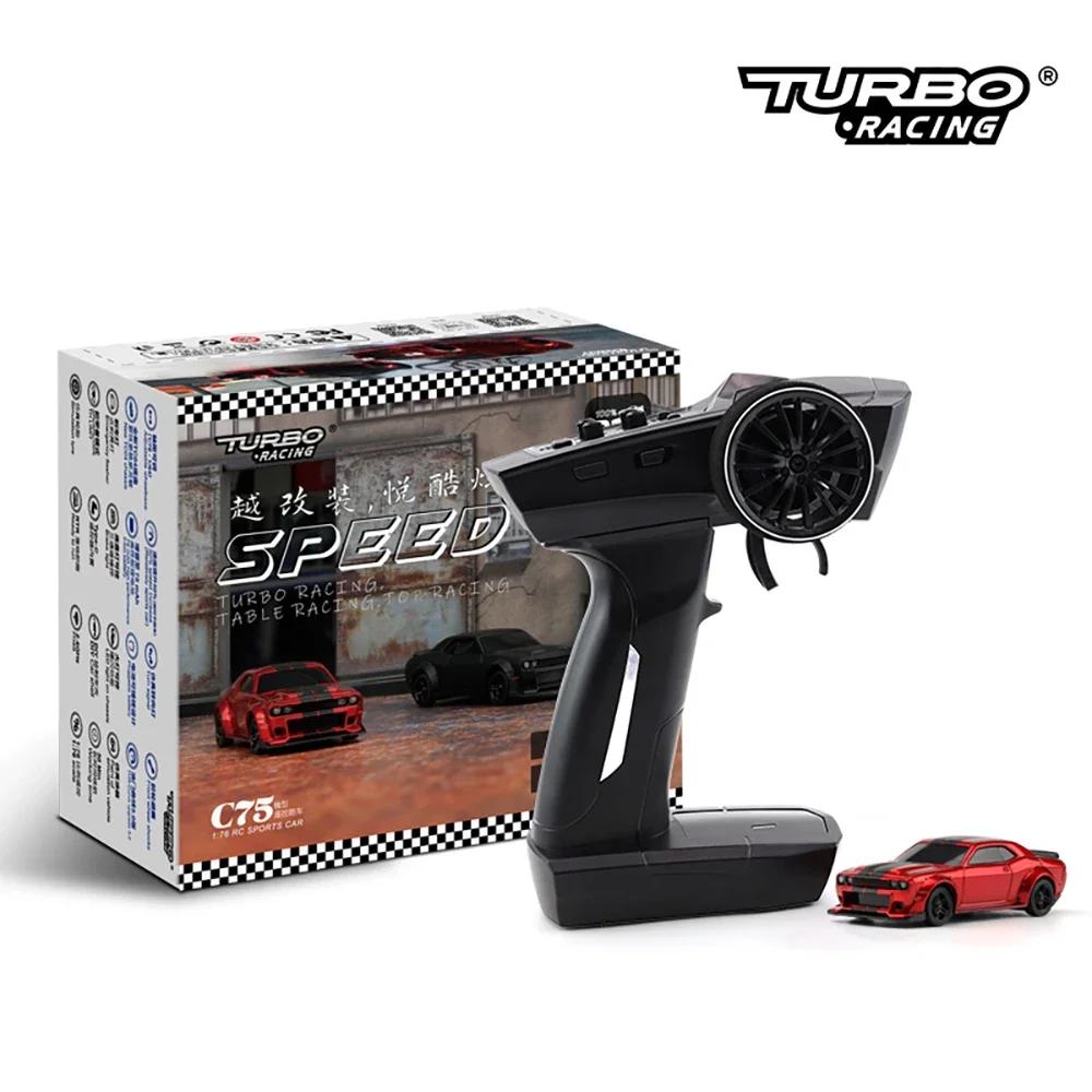 TURBO RACING 1:76 Drift Car C61 C62 C63 C64 Flat Running C74 C75 Full Scale Mini Remote Control Car Rc Simulation Desktop RTR