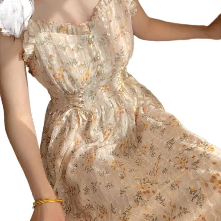 Sweet Floral French Summer Dress: Fairy-Style Camisole