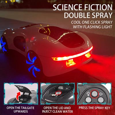 2024 Neues 4WD Sci-Fi RC-Auto 2,4G Uhrensteuerung 360 ° Stunt Drift LED-Leuchten Musikspray Offroad RC Dragster Elektrisches Spielzeug Geschenk für Kinder Sound Control