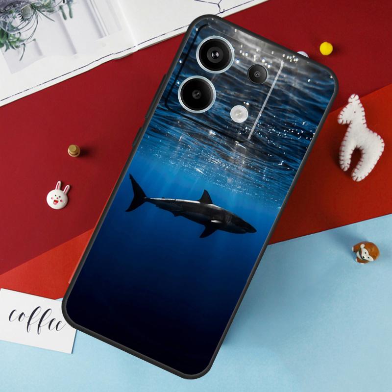 Shark Ocean Fish Case For Xiaomi Redmi Note 14 Pro 13 12 11 10 15 Pro Plus Redmi 14C 15C 10C 12C 13C 15 Cover