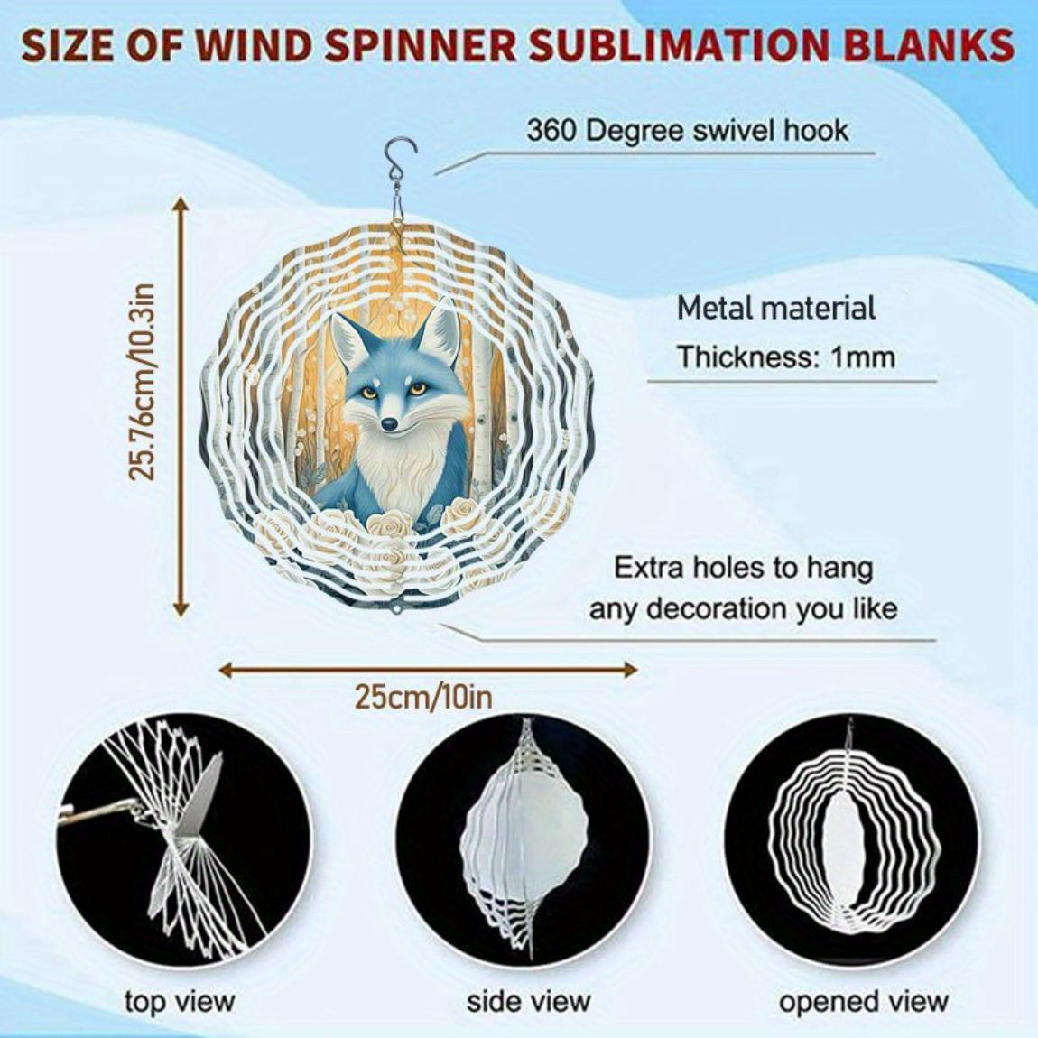 

10 Inch Hanging Wind Spinner with 360 Degree Hook for Balcony Garden Decor Spring Summer Outdoor Decoration