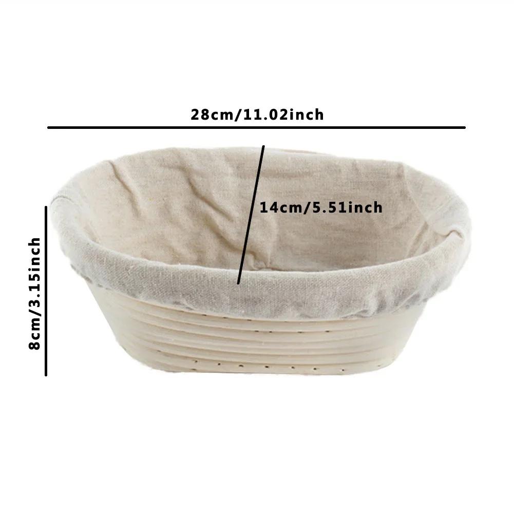 Oval Dough Banneton Brotform Dougn Rattan Bread Proofing Baskets Rattan Wicker Fermentation Sourdough Basket