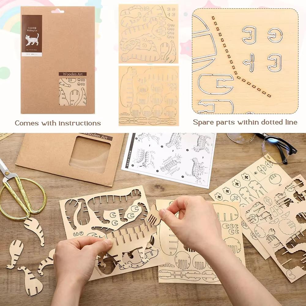 3D Puzzles For Kids Wooden Assembly Car Airplane Animal Model Puzzle Toy For Adults Diy Stem Toy Gifts For Teens Boys And Girls