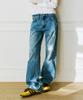 GREENBUTTER Wide Denim Pants (Medium Blue)