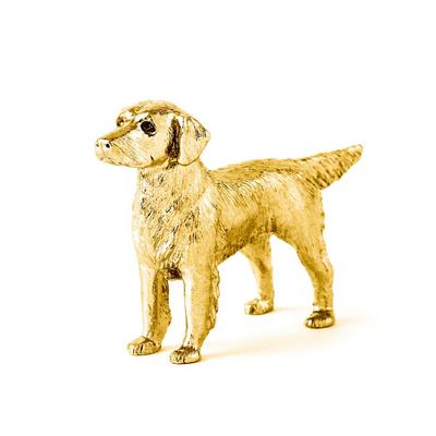 Flat Coated Retriever 22ct Gold Plated Made In England Art Dog Figure Collection
