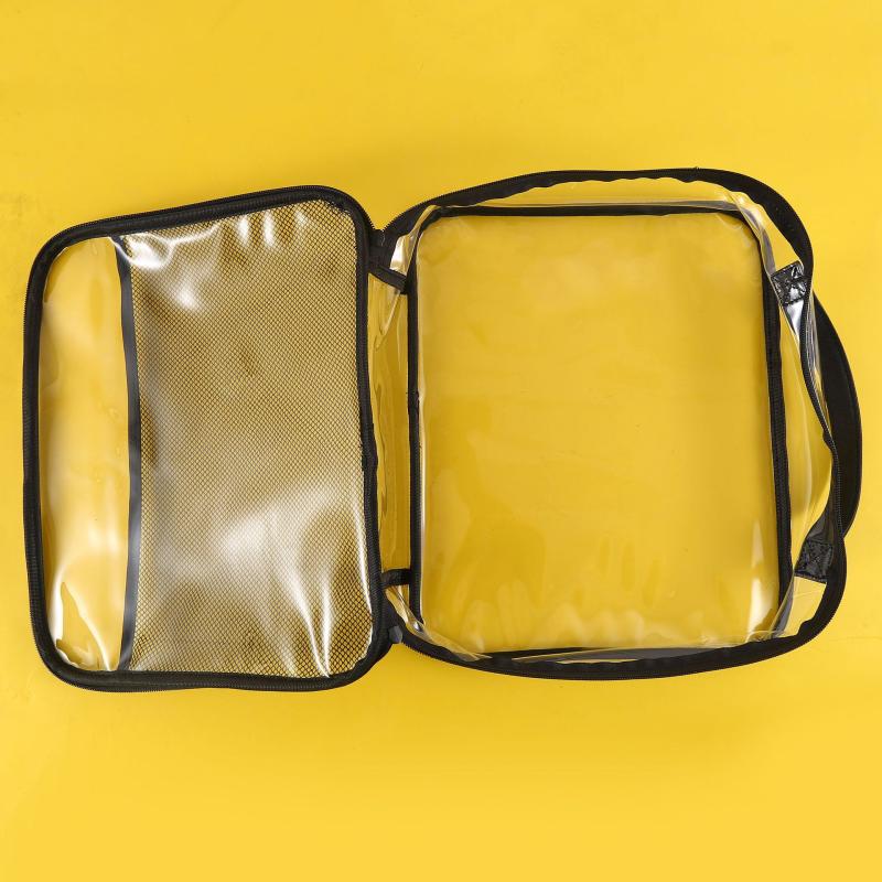 Large Capacity Pvc Transparent Mesh Storage Bag Zipper Bag Waterproof Makeup Storage Bag Portable Toy Organizer Packaging Bag