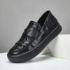 Men's Shoes 2025 Spring New Cowhide Lightweight Soft Sole Retro One-pedal Leather Breathable Casual Loafers