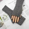 Half Finger Gloves for Women Winter Soft Warm Wool Knitting Arm Gloves Writting Warm Mittens Handschoenen Guantes