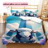 Cartoon Pattern Bedding Quilt Set Quilt Cover Pillowcase Home Decoration Birthday Gift (1 * Duvet Cover + 2 * Pillowcase, Without Core)