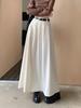 2026 New High-Waist A-Line Chic Long Suit Half-Skirt for Women - Spring/Autumn Korean Style Slimming Umbrella Skirt