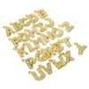 Customizable Rhinestones Letter Charm Pendant Set 26 Gold Fashionable Pendants for Necklace and Bracelet Crafting