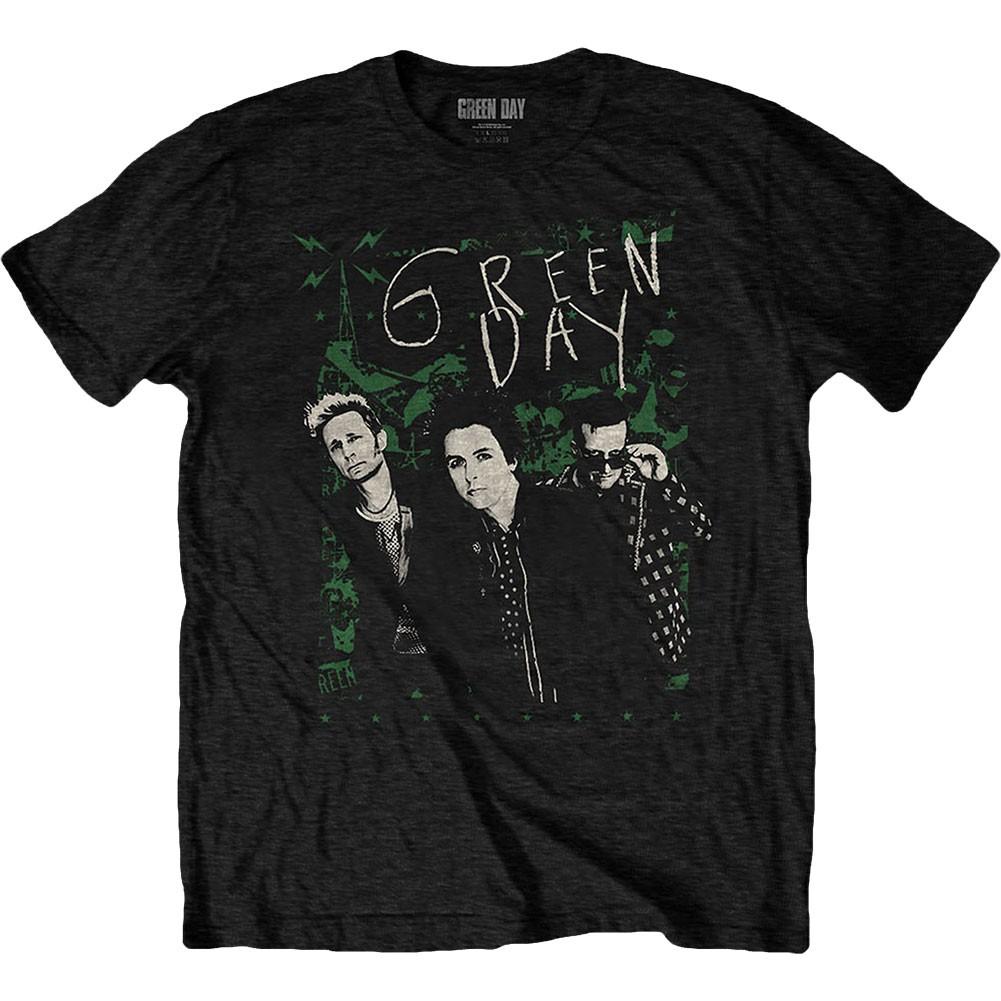 Men s Green Day Green Lean Slim Fit T-shirt XX-Large Black S