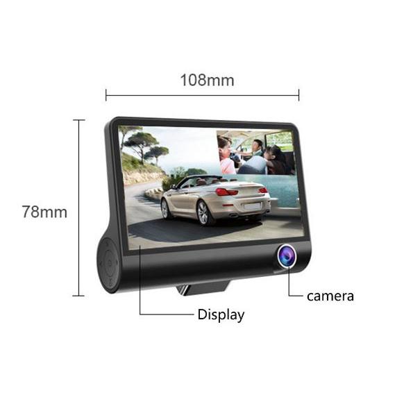 Ten-Year Warranty Dash Camera For Car Dashcam Front And Back With Night Vision 360 Reverse 3 Camera 1080p Hd 4.0 Inch