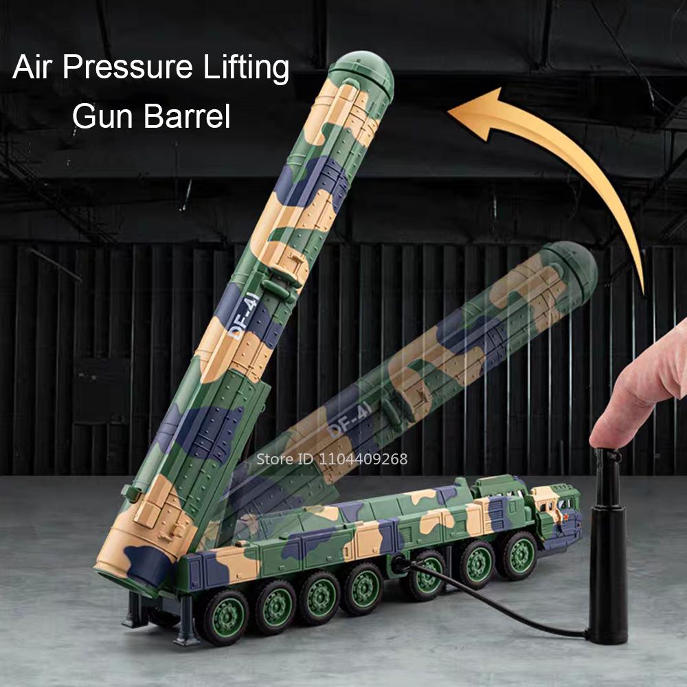 1:50 Df-41 Df-5B Missile Car Model Toy Sound Light Jl-2 Military Vehicle One Click Ejection Models Collection Gifts For Children