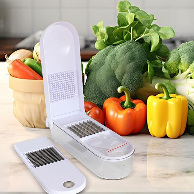 Stainless steel cucumber slicer handheld, multi-functional vegetable cutter for potatoes, garlic, carrots, ginger, etc