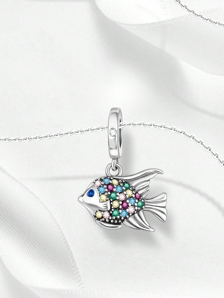 Charms Plata Deep-Sea Colorful Fish Octopu Beads Copper Plated Fit Copperoriginal Bracelet For Jewelry Making Diy Charm