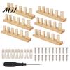Home Weaving Loom Thick Yarn Knitting Reusable Wood Frame Adjustable Small Blanket Beginners DIY for Blankets Crafting with Metal