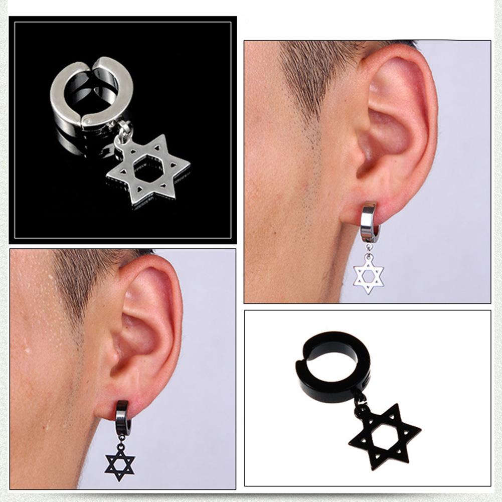 Fashion Rock Style Hypoallergenic Cross Shaped Titanium Steel Ear Clip Accessories