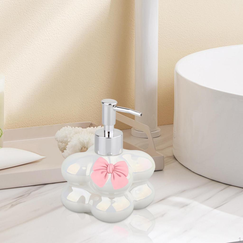 Ceramic Hand Soap Dispenser Lotion Modern 370ml Liquid Dispenser, Shower Gel for