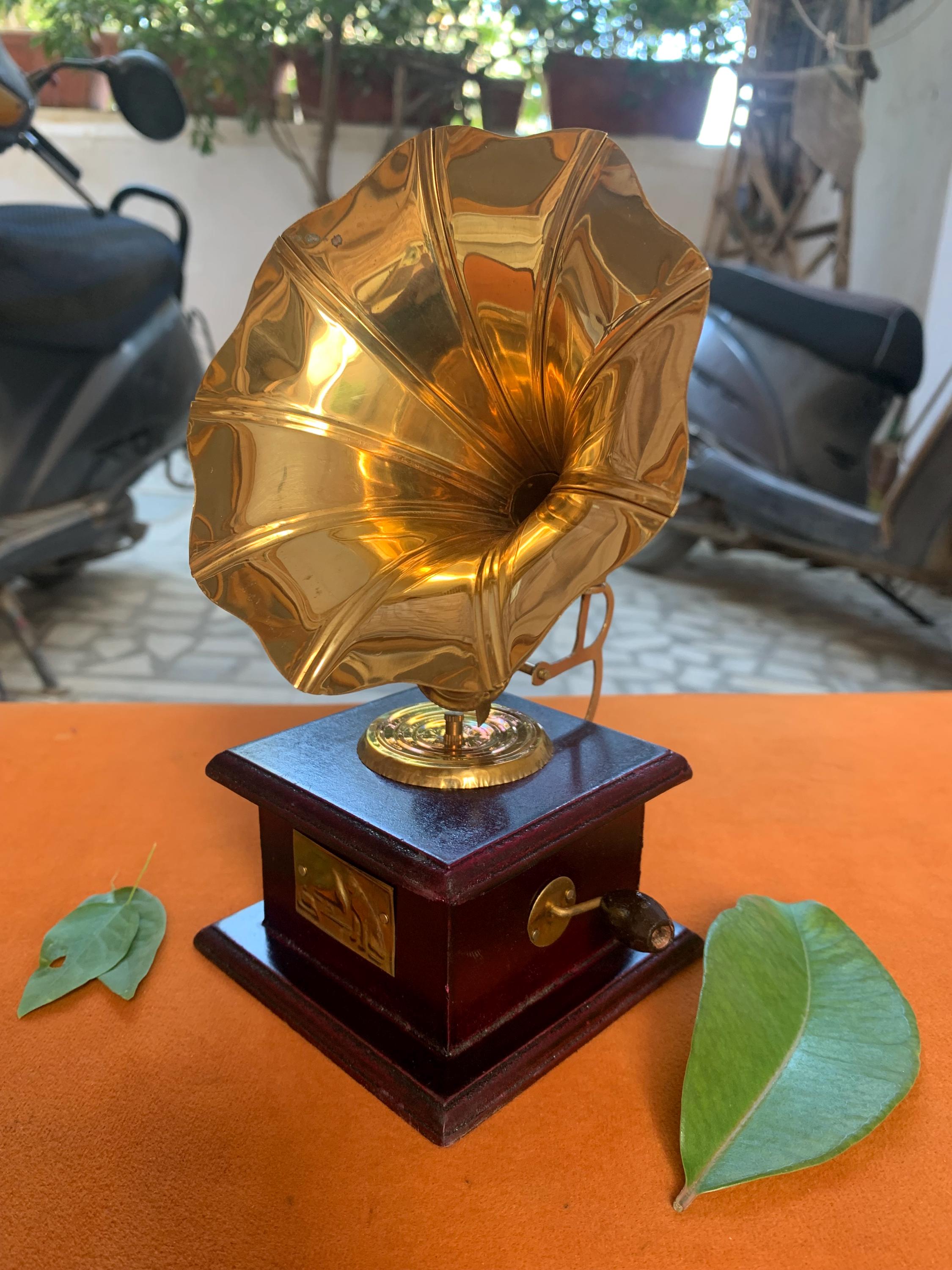 

Indian Handmade Non Working Gramophone Model For Showpiece Decor Gift For Christmas разноцветный