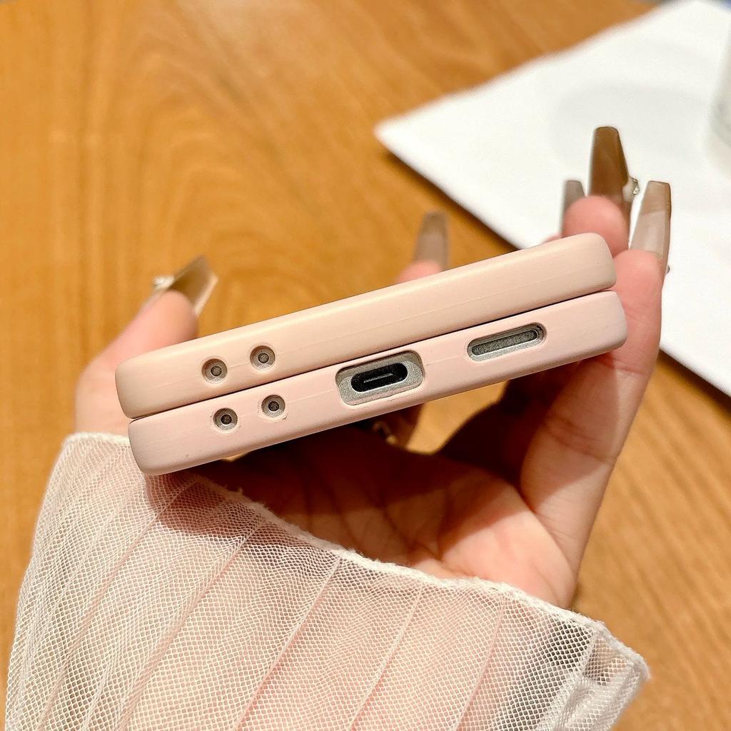Luxury Matte Slim Candy Color Armor Case For Samsung Galaxy Z Flip 7 6 5 Zflip 4 3 Flip7 Solid Liquid Silicone Shockproof Cover