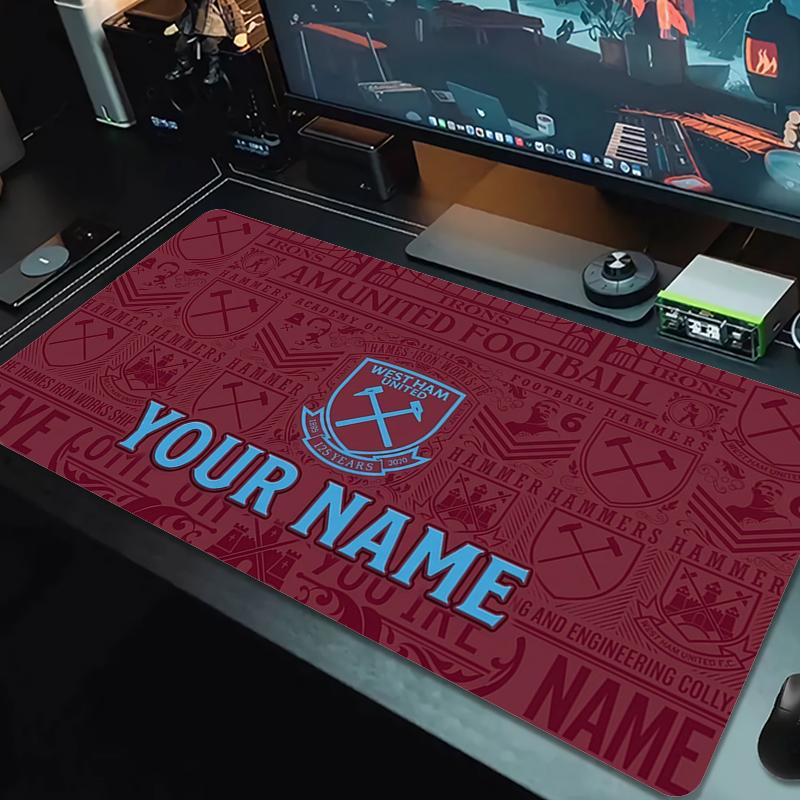 Custom Name West Ham Mouse Pad Large Gaming Table Cushion Non-slip Laptop Tablet Big Mousepad XXL Mat Mini PC Playmat With Lock edge_XIA