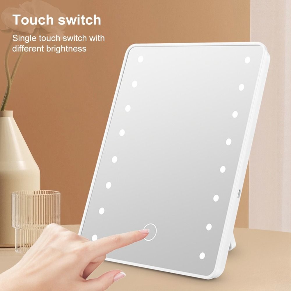Charging Desktop Cosmetic Mirror Dimmable Table Makeup Mirror Portable Vanity Mirror  Makeup
