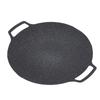 Round Griddle Anti Stick Coating Aluminum Alloy Double Handle Round Grill Pan for Picnic BBQ 33cm / 13in