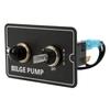 Bilge Pump Switch Aluminum Rocker Toggle Switch Manual Auto for Boat Marine 12 24V 15A LED Indicator